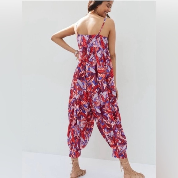 Anthropologie Claire Colin Abstract Jumpsuit Size Medium The Art of Anthro - Picture 7 of 13